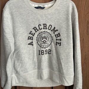 Abercrombie & Fitch 1892 Heritage Crest Cropped Sweatshirt
